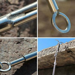 Grappling Hook 3Claw Climbing Hook Stainless Steel Grapnel Hook S/L Size USA