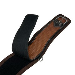 Showman Basketweave Tooled Felt Bottom Western Cinch Contoured Shape Horse Tack