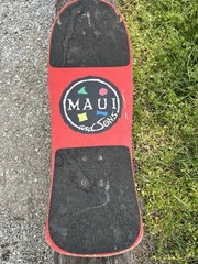 vintage Maui & Sons SHARKMAN Worldwide Surf Tour Skateboard 1980s/90s