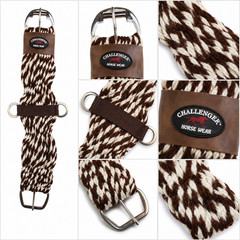 Horse Western Mohair Wool Girth Breathable Saddle Cinch Stainless Steel 97RT01