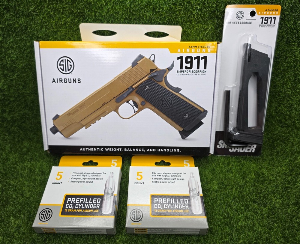 Sig Sauer 1911 Emperor Scorpion .177 BB Air Gun ⭐BUNDLE⭐ w/ Extra Magazine & CO2