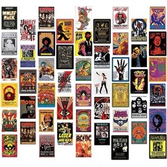 30Pcs Random Vintage Rock Band Poster Music Album Cover Waterproof Stickers