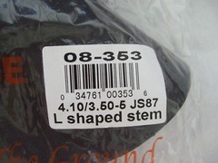 CST 4.10/3.50-5 TUBE with JS87 L-Stem 90 degree, Rotary Corp part # 08-353