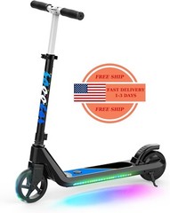 Patinete eléctrico para niños de 6 a 10 años, con arranque rápido, velocidad