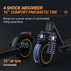 AOVOPRO ESMAX ADULT ELECTRIC SCOOTER, 500W MOTOR, UP 22MPH, FOLDABLE E-SCOOTER