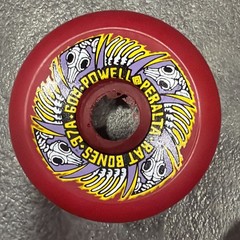 Vintage NEW Powell Peralta Rat Bones Skateboard Wheels 97a 60mm Maroon Red NOS