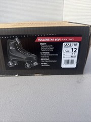 Roller Star 600 Men’s Roller Skates – Black/Gray – Size 12
