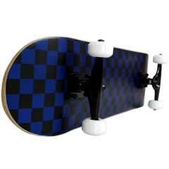 Krown Rookie Skateboard Complete Black/Blue Checker 7.75″