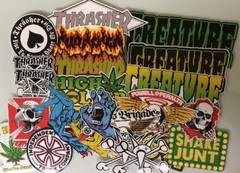 Skate Sticker Pack – Powell Peralta Santa Cruz Skateboards Thrasher Magazine