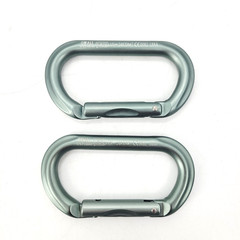 2 x Petzl OWALL Non-Locking Oval Carabiner Military Green