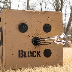 BLOCK 6X6 6-Sided Layered Archery Target, 400 FPS 18x18x16 PolyFusion Technology