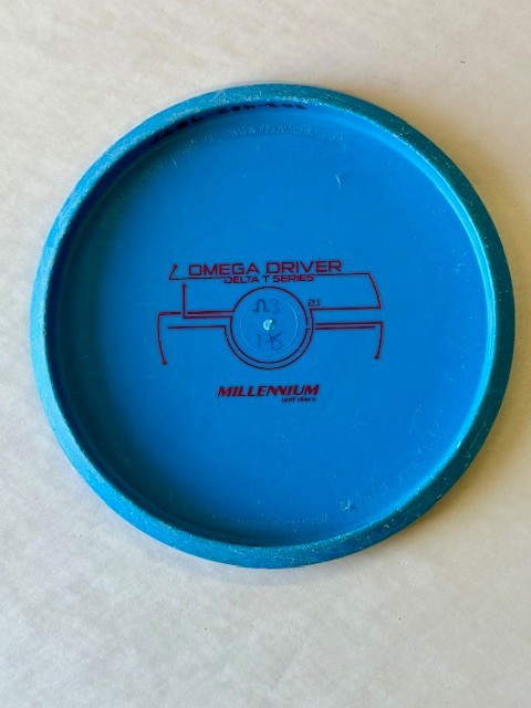 FLY GREEN DISC GOLF: USED RARE MILLENIUM DELTA T OMEGA DRIVER (PUTTER) 175G 2.1