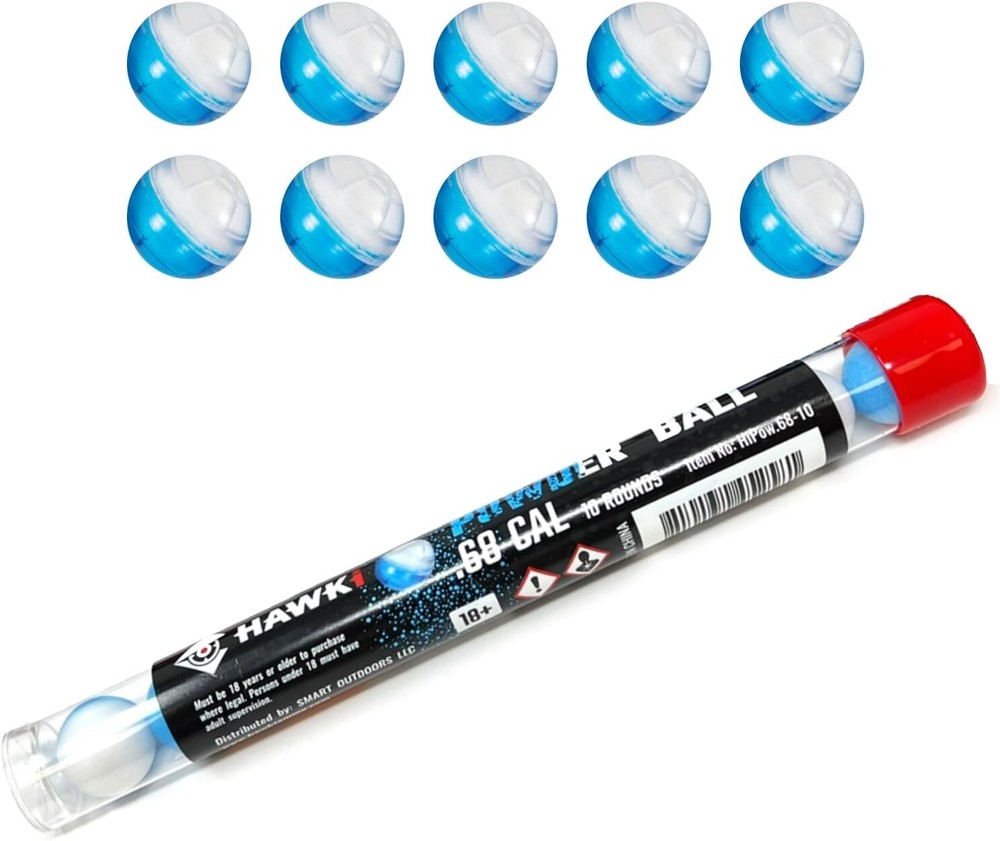 Hawki .68 cal Paintball Training Powder Balls .68 Caliber 10 rounds