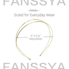 Gold Metal Headband for Women | Minimalist Slim Aluminum Alloy Hair Double-Band