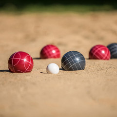 Competition 100Mm Resin Bocce Ball Outdoor Game Set with Carrying Bag for Easy S