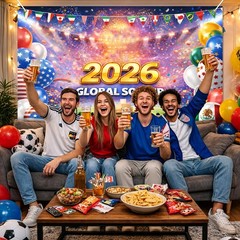 World Cup Banner International Soccer Event Party Decorations Soccer Stadium Bac
