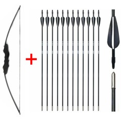 30lbs Adult Recurve Bow Archery Takedown + 12Pcs Arrows Right Hand Hunting Shoot