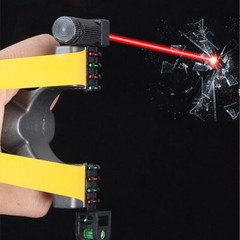 US 2-4 Pcs Professional Catapult Laser Slingshot Hunting Rubber Aim Point Target