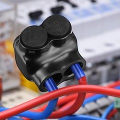 3 Pcs Black Insulated Multi Cable 250-6 Wire Range, 2.22″L x 2.3″W x 2″H
