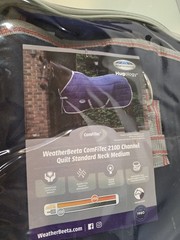 Weatherbetta ComFiTec 210d Channel Quilt Srandard Neck Medium Navy/Silver 60in.