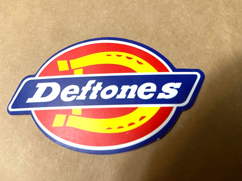 Deftones-Dickies Logo-Mini Sticker-Die-Cut-2.75 x 1.75-Indoor Sticker-New