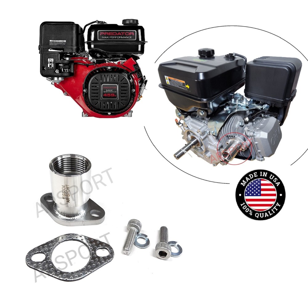 Exhaust Adaptor male & Female 1″ Flange for: Predator Max 459cc DuroMax XP16HPE