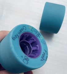 Longboard Wheels 66mm 80a by Fresh Cream King – Blue & Purple – Set of 4