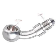 45 Degree Stainless Steel 3AN Male to0mm M0 Banjo Brake Hose 45 degree 1