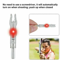 12/6PC Automatic LED Shooting Archery Arrows Lighted Nocks 6.2mm Arrow Nock Tail