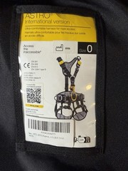 Petzl ASTRO Interational Version Rope Access Harness – Black/Yellow Size 0