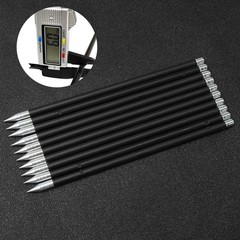 Black 16.5cm Carbon Mix Short Arrows – 6mm, Fletchless, Metal Tip for Slingshot