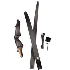 60″ Takedown Recurve Bow 25-60lbs Wooden Riser Limbs Archery Hunting Shooting