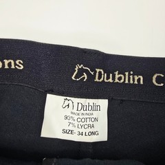 Dublin Classic Equestrian Riding Breeches Pants Women Size 34 Long Black Stirrup
