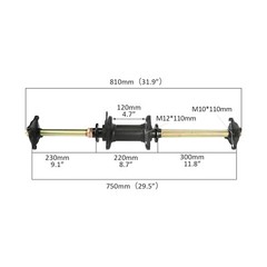 32″ Rear Axle Kit Swingarm Frame for GY6 150cc 125cc ATV Quad Go Kart 4 Wheeler