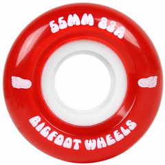Bigfoot Skateboard Wheels 55mm 83A Soft Cruiser Filmer Wheels Red (Set of 4)