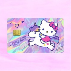 Hello Kitty Rainbow Unicorn Credit Debit Bank Card Skin Cover Sticker Chip 1PC