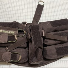 Kingman Spyder Paintball Ammo Harness/Belt Black 6 Pods Tubes Holder 54in waist