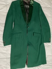 Vintage Lord Geoffrey Green English riding habit equestrian tailored tuxedo suit