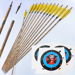 Ameyxgs Camo Carbon Arrow 30 Inch Practice Hunting Arrow Spine 500 4 Inch