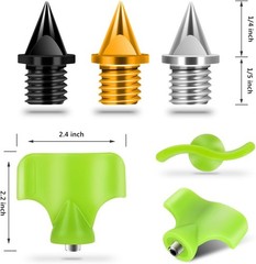 1/4 Inch Track Spikes, 100 Pieces Steel Track Shoe Spikes Replacements and Sp…