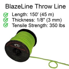 Arborist Climbing Throw Line 3 mm (1/8 in) 150 ft Spool Cord 350 lbs Tensile