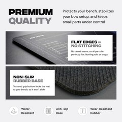 BALLISTA Archery Workbench Mat 16″ x 32″ Rubber Pad – Bow Crossbow Arrow Tuning