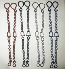 Rein Chains Prod. #BBR-07 – 12 inches long, Black, Blue, Patina, Stainless Steel