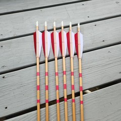 Half Dz 11/32 Cedar Arrows 31″ RW Fletch 5″ 30-40# With 125gn Field Points