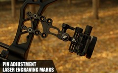 5Pin CompoundBow Sight 0.019" Micro Fiber Adjustable 4X 6X 8X Lens Archery