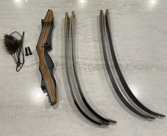 Galaxy Sage Elite II 62in Takedown Recurve Bow 30lb & 35lb Limbs Black/Brown