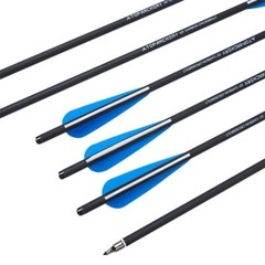 Archery 12Pcs 20″ Crossbow Bolts Carbon Arrows OD8.8mm Half Moon Nock Hunting