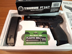 Palco Sports Taurus PT 24/7 Replica Spring Airsoft with Speed Loader Manual Box
