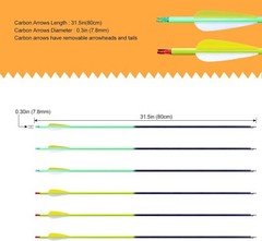 40lbs BowFishing Combo Archery Recurve Bow Arrow Bottle Fishing Reel Set Adult