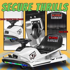 KerryYoo K71 24V Drift Kart, Crazy Kart with 300W Brushless Motor, 12 mph